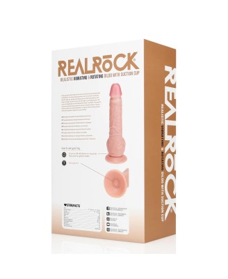 Vibrating and Rotating Straight Cock with Balls - 8 / 20,5 cm - Flesh