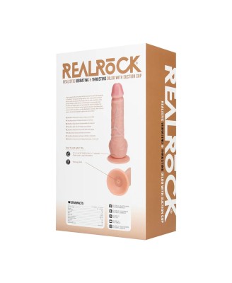 Vibrating and Thrusting Straight Cock with Balls - 8" / 20,5 cm - Flesh