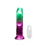 LED Vibrating Straight Cock - 15 cm - Transparent