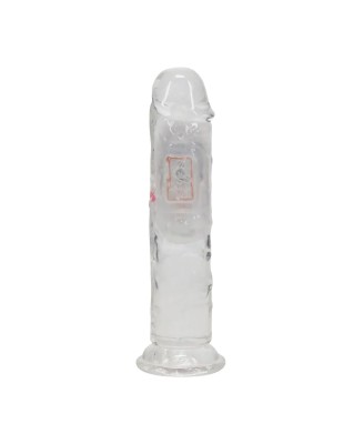 LED Vibrating Straight Cock - 15 cm - Transparent