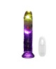 LED Vibrating Straight Cock - 18 cm - Transparent