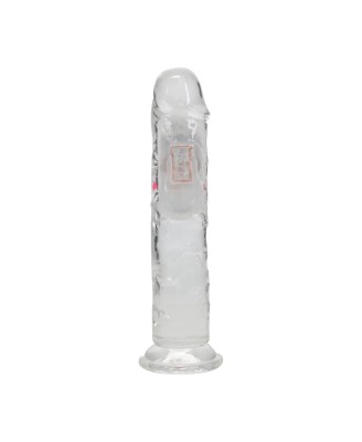 LED Vibrating Straight Cock - 18 cm - Transparent