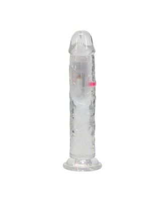 LED Vibrating Straight Cock - 18 cm - Transparent