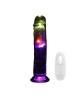 LED Vibrating Straight Cock - 20 cm - Transparent