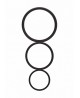 Flat Cock Ring Set - Black