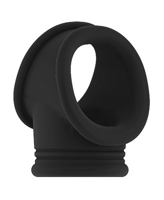 No.48 - Cockring with Ball Strap - Black