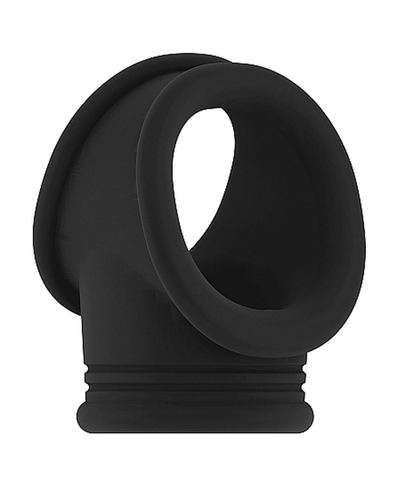 No.48 - Cockring with Ball Strap - Black