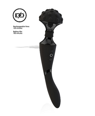 Stymulator- Shiatsu Bendable Massager Wand - Black