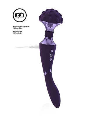 Stymulator- Shiatsu Bendable Massager Wand - Purple