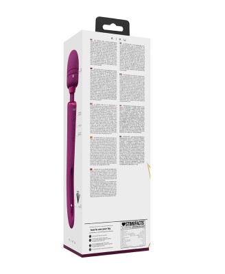 VIVE - Kiku - Rechargeable Double Ended Wand with Innovative G-Spot Flapping Stimulator - Pink