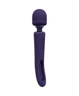 VIVE - Kiku - Rechargeable Double Ended Wand with Innovative G-Spot Flapping Stimulator - Purple