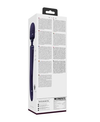 VIVE - Kiku - Rechargeable Double Ended Wand with Innovative G-Spot Flapping Stimulator - Purple