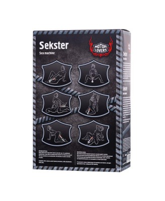 Sex machine Sekster, MotorLovers, ABS, black, 29 cm