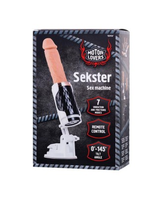 Sex machine Sekster, MotorLovers, ABS, black, 29 cm