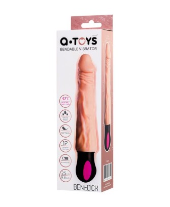 A-TOYS Vibrator with heating TPE 12 speeds bendable rechargble