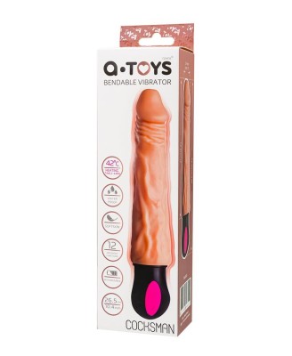 A-TOYS Realistic Vibrator with heating, TPE, 12 Modes, bendable, recharble