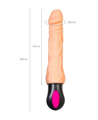 A-TOYS Realistic Vibrator with heating, TPE, 12 Modes, bendable, recharble