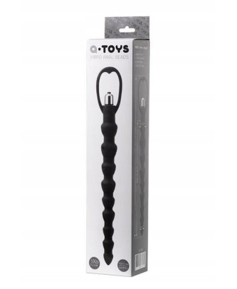 A-TOYS, Anal Vibration Chain, Silicone, Black, 32,7 cm