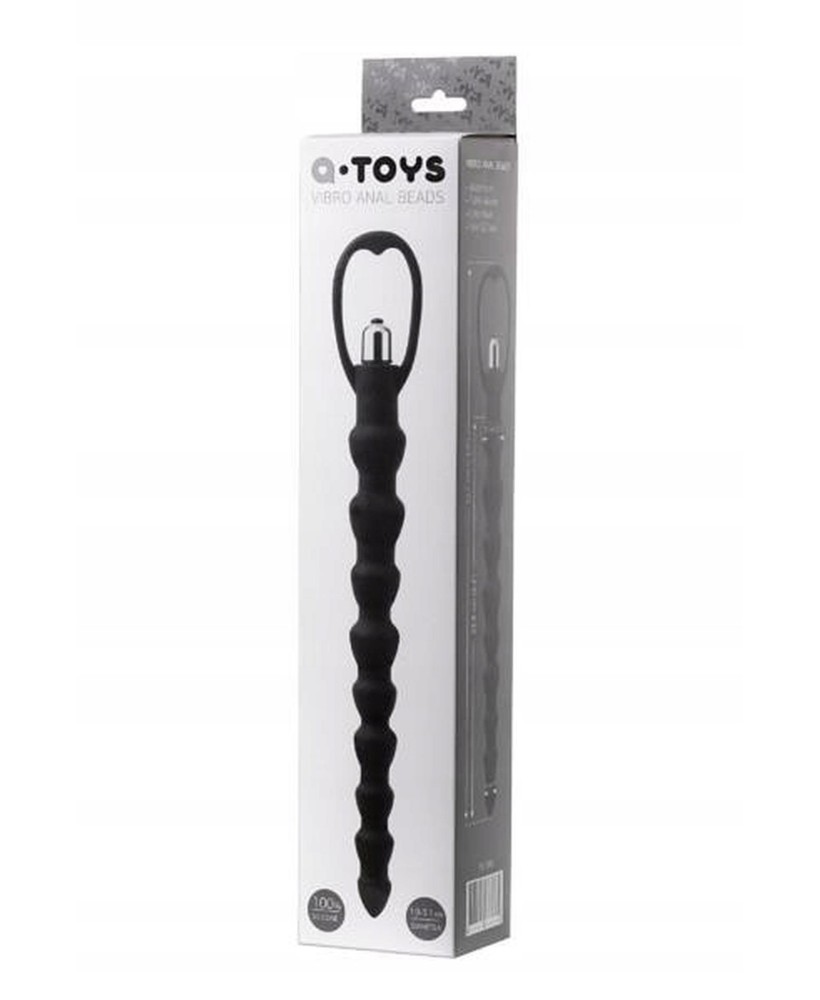 A-TOYS, Anal Vibration Chain, Silicone, Black, 32,7 cm
