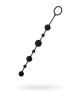 Anal beads Toyfa A-toys Coron, with balls, silicone, black, 35,9 cm