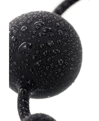 Anal beads Toyfa A-toys Coron, with balls, silicone, black, 35,9 cm