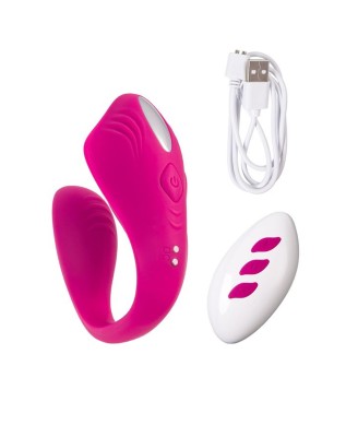A-TOYS Vibrator for couples Cobrum, silicone, pink, 9.6 cm