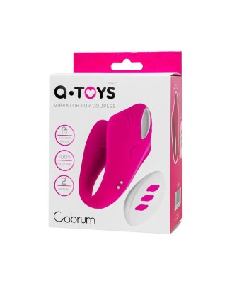 A-TOYS Vibrator for couples Cobrum, silicone, pink, 9.6 cm