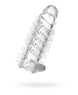 Sleeve TOYFA A-Toys Fril, with vibro bullet, TPR, transparent, 13,4 cm