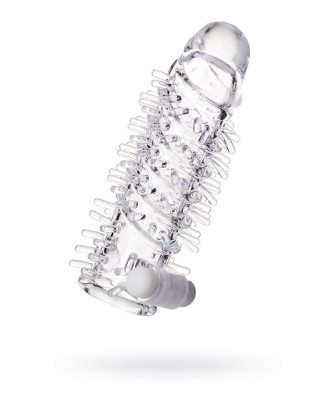 Sleeve TOYFA A-Toys Fril, with vibro bullet, TPR, transparent, 13,4 cm