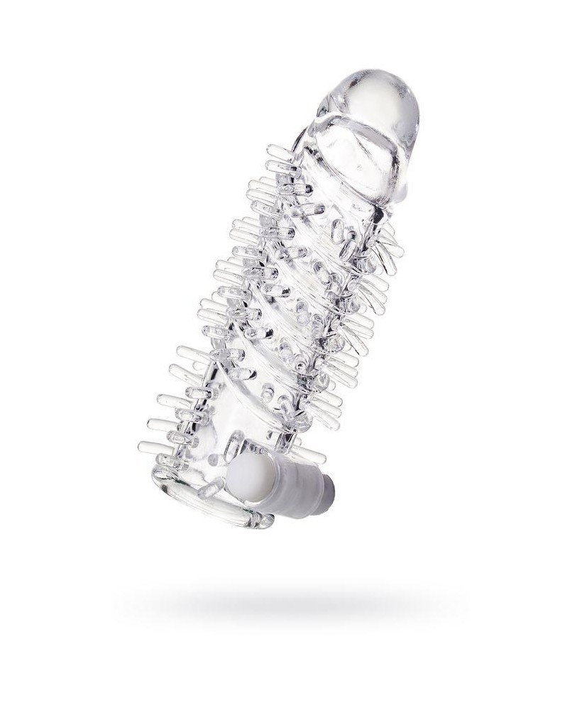 Sleeve TOYFA A-Toys Fril, with vibro bullet, TPR, transparent, 13,4 cm