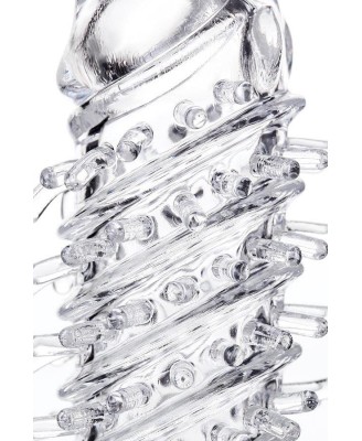 Sleeve TOYFA A-Toys Fril, with vibro bullet, TPR, transparent, 13,4 cm