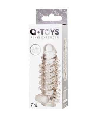 Sleeve TOYFA A-Toys Fril, with vibro bullet, TPR, transparent, 13,4 cm