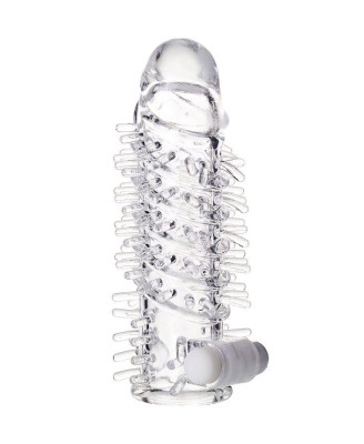 Sleeve TOYFA A-Toys Fril, with vibro bullet, TPR, transparent, 13,4 cm