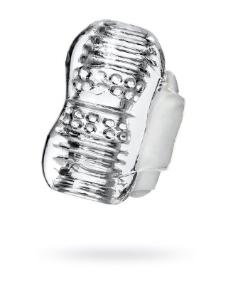 Lingam Khani, Vibrating Masturbator, TPE, Transparent, 9 cm