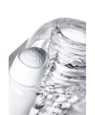 Lingam Khani, Vibrating Masturbator, TPE, Transparent, 9 cm