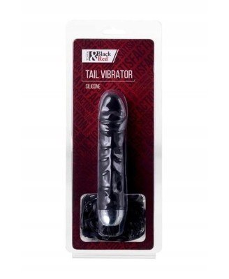 xBlack Red, Vibrator, 6 vibration modes, silicone, black, 16 cm, O 3.5 cm