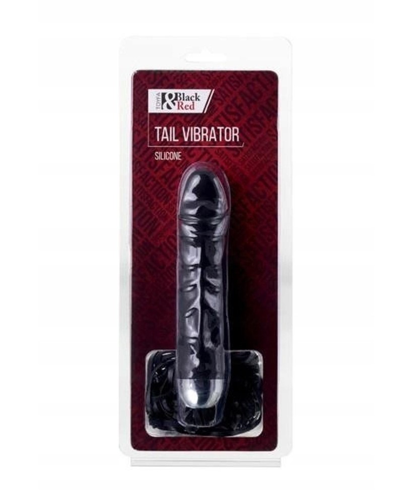 xBlack Red, Vibrator, 6 vibration modes, silicone, black, 16 cm, O 3.5 cm