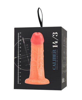 Realistic dildo Caliber 14/3 , PVC, flesh, length 14cm, diameter 3cm