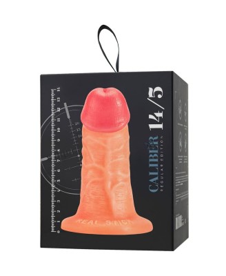 Realistic dildo Caliber 14/5 , PVC, flesh, length 14cm, diameter 5cm