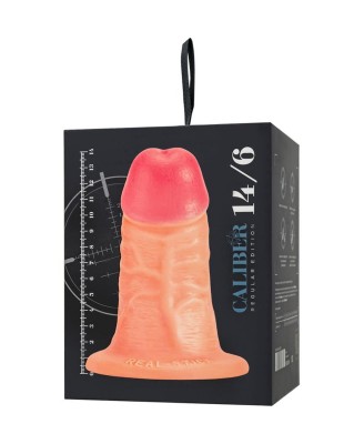 Realistic dildo Caliber 14/6 , PVC, flesh, length 14cm, diameter 6cm