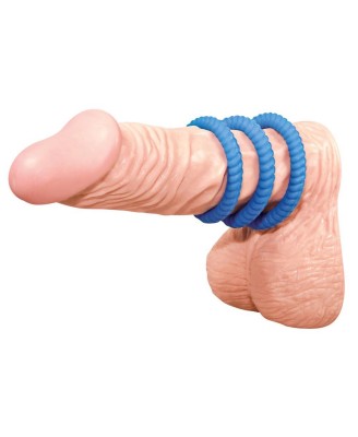 Lust 3 Cock Rings blue