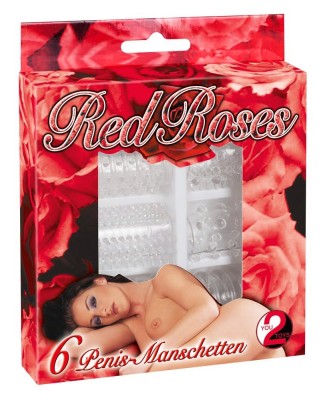 Red Roses Penis Ring Set 6 pcs