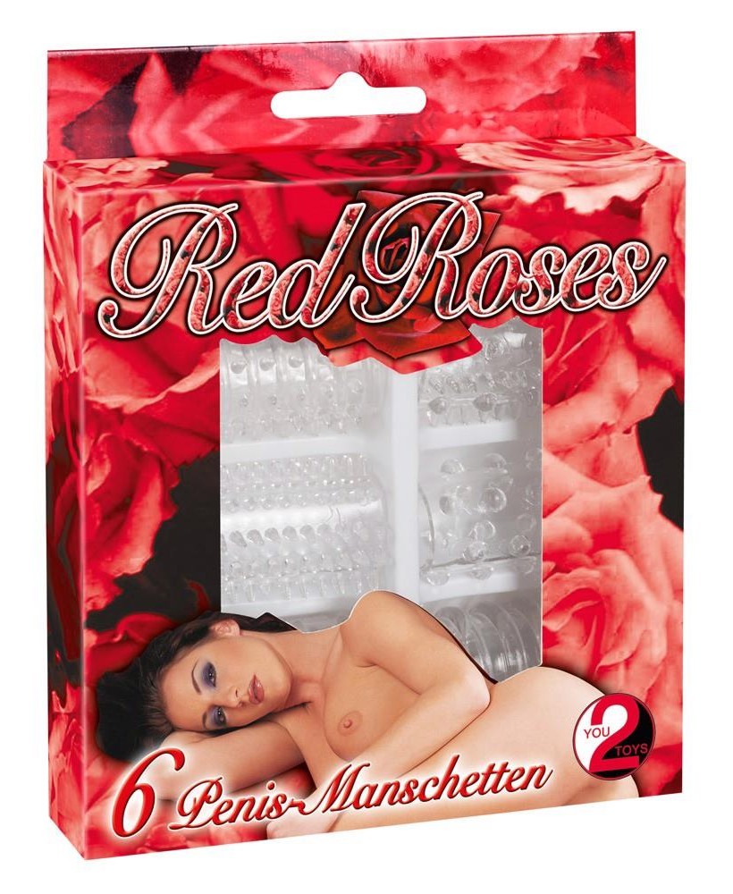Red Roses Penis Ring Set 6 pcs