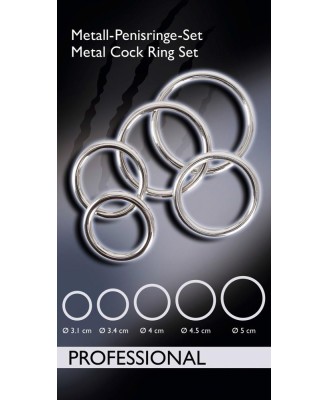 Bad Kitty Set of 5 Metal Rings