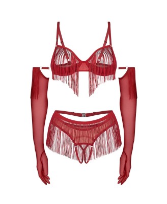 Rossay Red komplet 4-częściowy otwarty L/XL