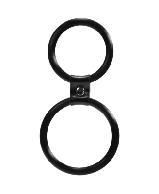 Pierścień- Me You Us Dual Ring Cock Ring Black
