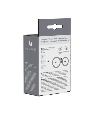 Pierścień- Me You Us Dual Ring Cock Ring Black