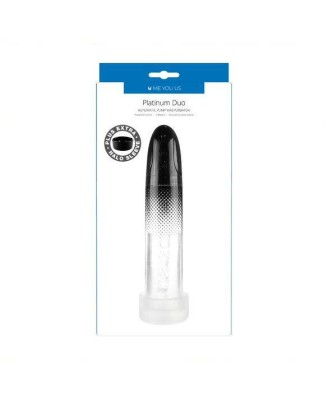 Me You Us Platinum Duo Automatic Pump Masturbator Clear/Black