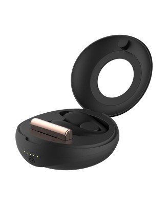 Rosy Gold – C-Shape Vibrator with Luxury Charging Case – Black