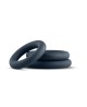 3-Piece Cock Ring Set - Grey